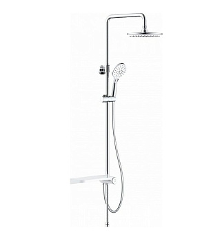 Душевой гарнитур с верхней лейкой, Ray белый, RAYSW3Fi76 IDDIS